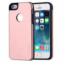MOTOMO metalowe ochronne etui tylne dla Apple iPhone 5 / 5S / SE (2016) – różowo-złote (Rose Gold)