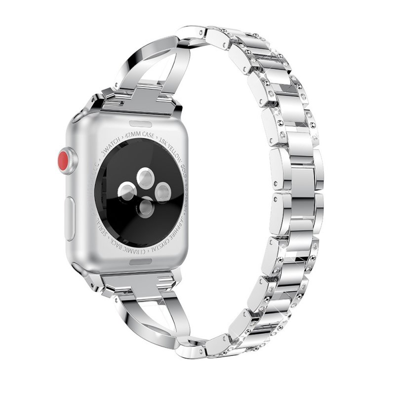 Pasek metalowy z kamyczkami do Apple Watch Ultra 49mm / 46mm