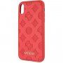 Guess Debossed Peony etui do iPhone X / XS - czerwone