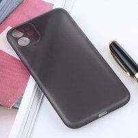 Super cienkie matowe etui do iPhone 11 - szare