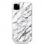 Etui z uchwytem z 3D teksturą diamentu do iPhone 11 Pro Max - biały marmur