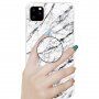 Etui z uchwytem z 3D teksturą diamentu do iPhone 11 Pro Max - biały marmur
