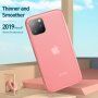 Baseus silikonowe etui przezroczyste do iPhone 11 Pro Max - czerwone