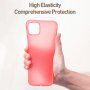 Baseus silikonowe etui przezroczyste do iPhone 11 Pro Max - czerwone