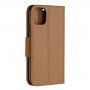 Pokrowiec flip z teksturą skóry do iPhone 11 - brązowy