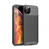 Etui z teksturą włókien karbonowych do iPhone 11 Pro Max - czarne