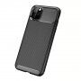 Etui z teksturą włókien karbonowych do iPhone 11 Pro Max - czarne