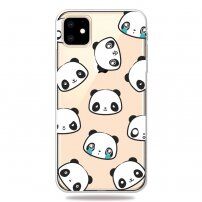 Miękkie etui przezroczyste do iPhone 11 - emocjonalne pandy