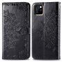 Pokrowiec flip z reliefem mandali i ornamentów do iPhone 11 - czarny