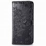 Pokrowiec flip z reliefem mandali i ornamentów do iPhone 11 - czarny
