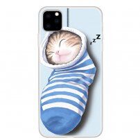 Miękkie etui plastikowe do iPhone 11 - kotek w skarpetce