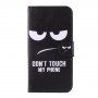 Pokrowiec flip ze stojakiem Do not touch my phone do iPhone 11 Pro - czarny