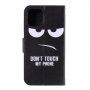 Pokrowiec flip ze stojakiem Do not touch my phone do iPhone 11 Pro - czarny