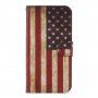 Pokrowiec flip ze stojakiem retro flaga USA do iPhone 11 Pro - kolorowy