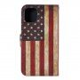 Pokrowiec flip ze stojakiem retro flaga USA do iPhone 11 Pro - kolorowy