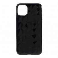 Miękkie etui z 3D teksturą diamentu do iPhone 11 Pro Max - czarne