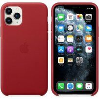 Oryginalne Apple etui skórzane do iPhone 11 Pro Max - czerwone
