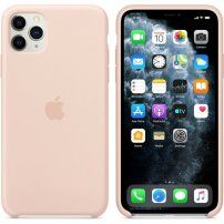 Oryginalne Apple etui silikonowe do iPhone 11 Pro Max - piaskowo-różowe