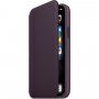 Oryginalny Apple Folio pokrowiec flip skórzany do iPhone 11 Pro Max - bakłażanowy