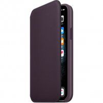 Oryginalny Apple Folio pokrowiec flip skórzany do iPhone 11 Pro Max - bakłażanowy