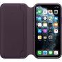 Oryginalny Apple Folio pokrowiec flip skórzany do iPhone 11 Pro Max - bakłażanowy