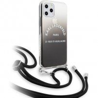 Karl Lagerfeld Gradient etui z paskiem do iPhone 11 Pro Max - czarne
