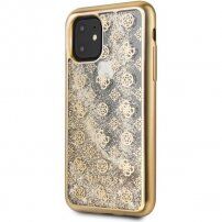 Guess 4G Peony Glitter etui klepsydra do iPhone 11 Pro Max - złote
