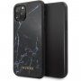 Guess Marble etui ze wzorem marmuru do iPhone 11 Pro Max - czarne