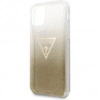 Guess Solid Glitter etui lśniące do iPhone 11 Pro Max - złote