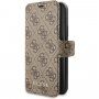 Guess 4G Book pokrowiec flip do iPhone 11 Pro Max - brązowy