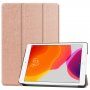 Pokrowiec ze skóry PU z funkcją usypiania dla iPad 10,2" (2019-2021) - różowo-złoty