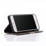 Pokrowiec flip ze wzorem marmuru dla iPhone 7 / 8 - czarny