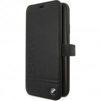 BMW pokrowiec flip ze skóry sztucznej do iPhone 11 Pro Max - czarny