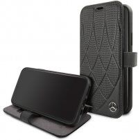 Mercedes Quilted Perf pokrowiec flip do iPhone 11 Pro Max - czarny
