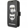 Karl Lagerfeld pokrowiec flip z miejscem na karty do iPhone 11 - czarny