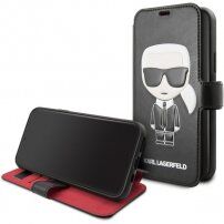 Karl Lagerfeld Ikonik pokrowiec flip do iPhone 11 - czarny