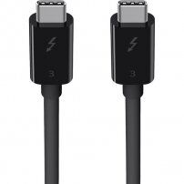 Belkin ThunderBolt 3 (USB-C / USB-C) kabel do ładowania i transmisji danych dla iPhone / iPad / MacBook / AirPods - 0,8 m - czarny
