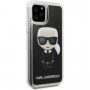 Karl Lagerfeld etui klepsydra z błyszczkami dla iPhone 11 Pro Max - czarne