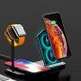 Aluminiowa stacja ładująca bezprzewodowa dla iPhone / Apple Watch / AirPods - czarna