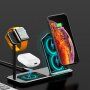 Aluminiowa stacja ładująca bezprzewodowa dla iPhone / Apple Watch / AirPods - czarna