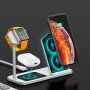 Aluminiowa stacja ładująca bezprzewodowa dla iPhone / Apple Watch / AirPods - srebrna