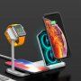 Aluminiowa stacja ładująca bezprzewodowa dla iPhone / Apple Watch / AirPods - srebrna