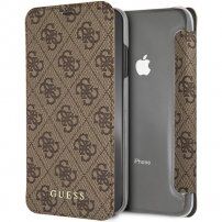 Guess Charms Book case pokrowiec do iPhone XS Max - brązowy