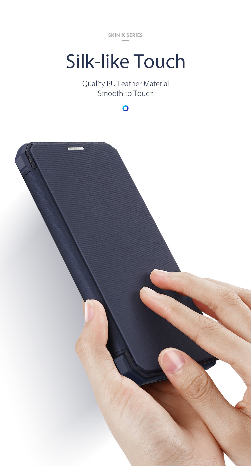 Dux Ducis pokrowiec flip z miejscem na karty do iPhone XR - niebieskie