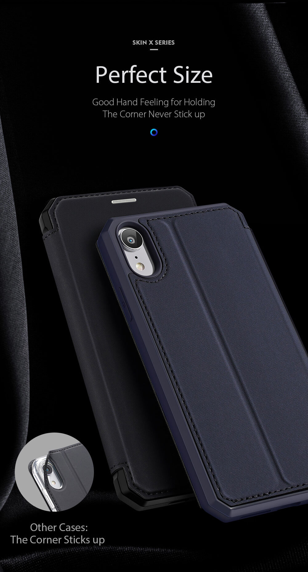 Dux Ducis pokrowiec flip z miejscem na karty do iPhone XR - czarne