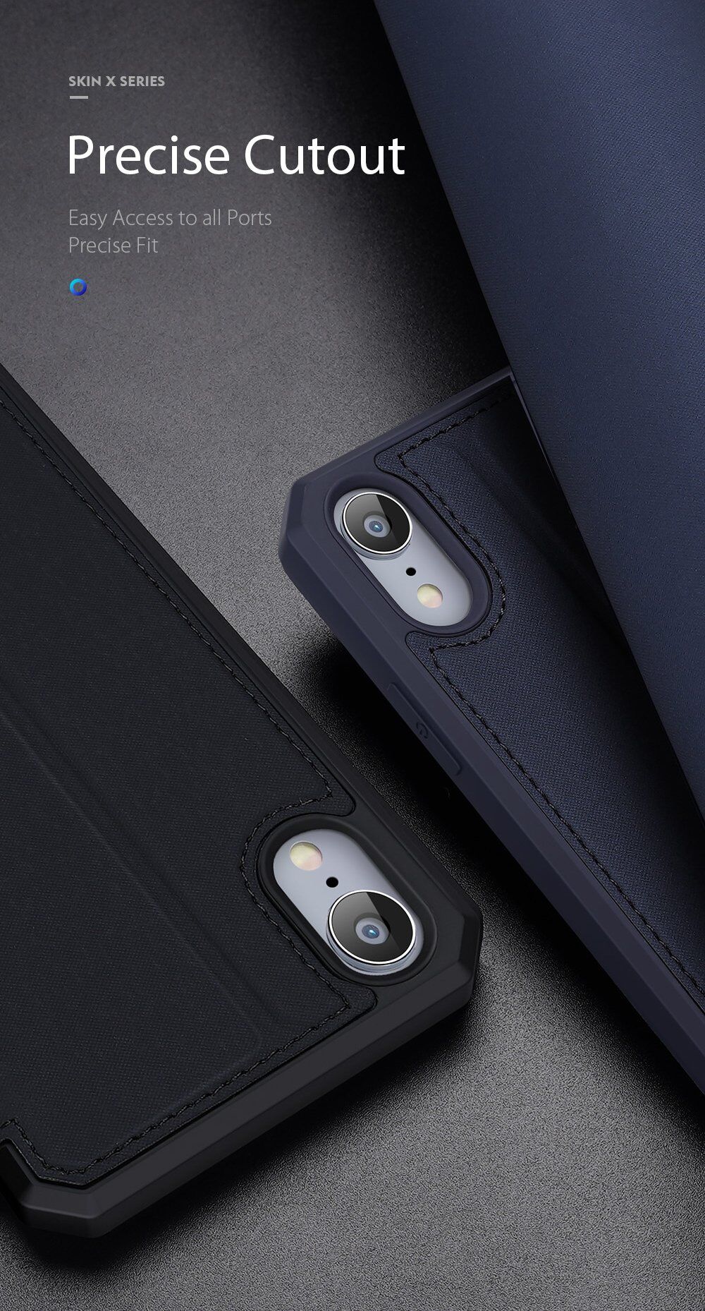 Dux Ducis pokrowiec flip z miejscem na karty do iPhone XR - czarne