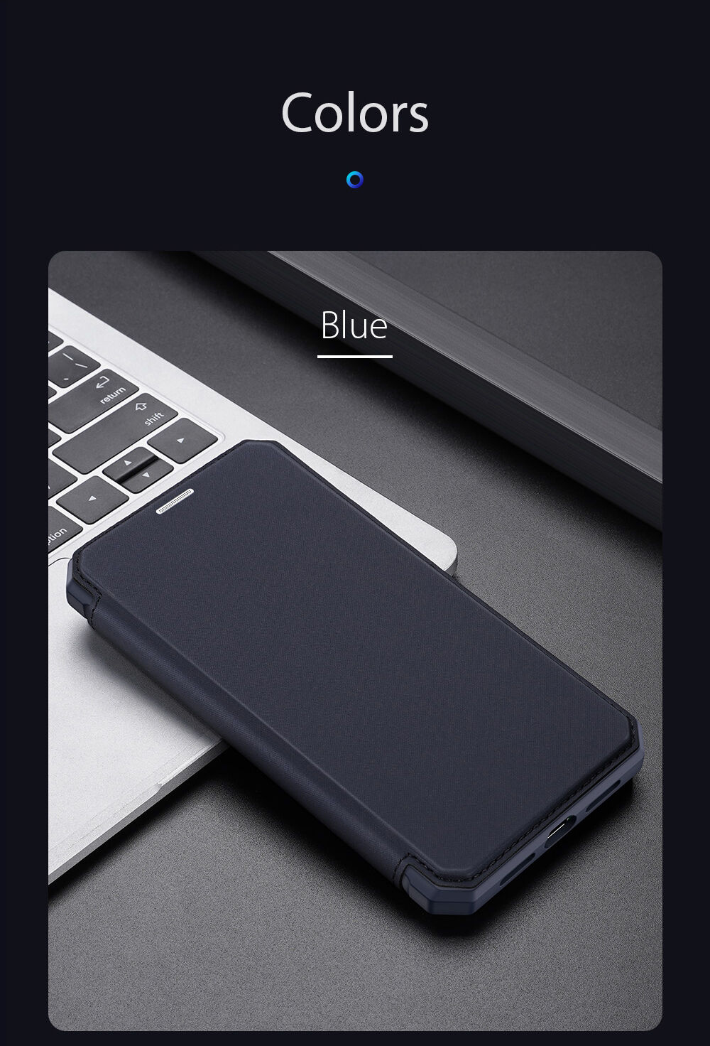 Dux Ducis pokrowiec flip z miejscem na karty do iPhone XR - czarne
