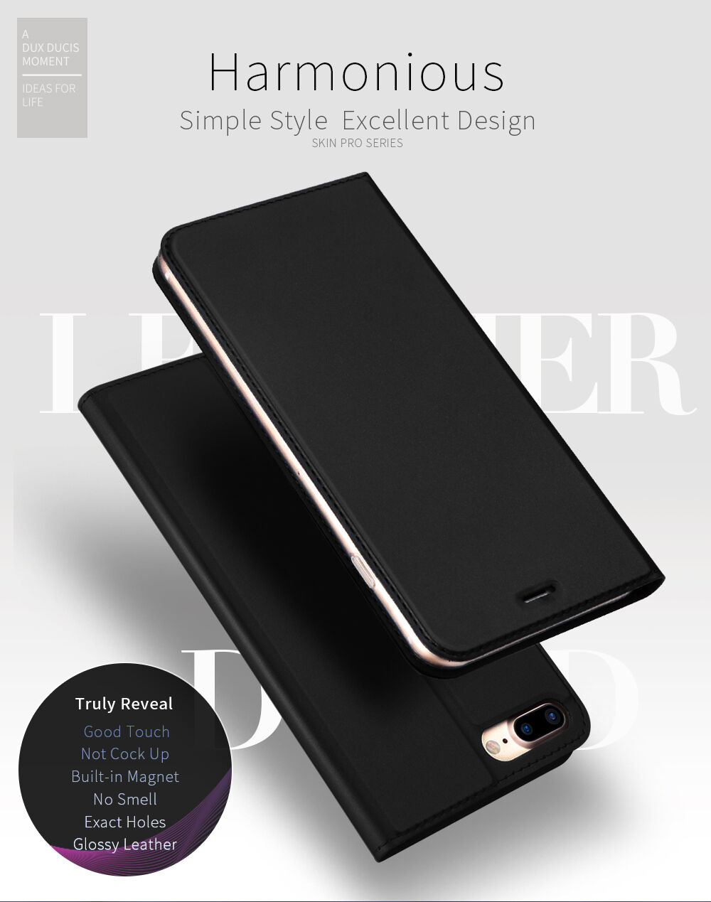 Dux Ducis pokrowiec flip ze stojakiem dla iPhone 7 Plus / 8 Plus - czarny