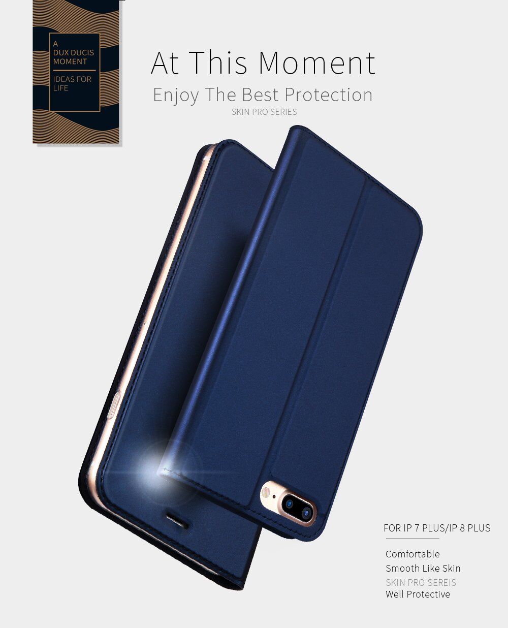 Dux Ducis pokrowiec flip ze stojakiem dla iPhone 7 Plus / 8 Plus - czarny