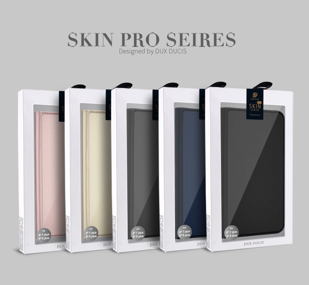 Dux Ducis pokrowiec flip ze stojakiem dla iPhone 7 Plus / 8 Plus - złoty Dux Ducis pokrowiec flip ze stojakiem dla iPhone 7 Plus / 8 Plus - złoty